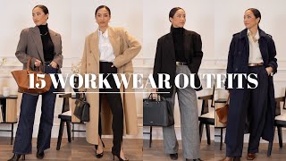 15 WORKWEAR OUTFITS  MINIMAL CHIC OFFICE OUTFITS [upl. by Nnairek]