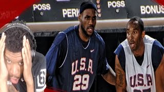 GAME WINNING BUZZER BEATER KOBE BRYANT vs LEBRON JAMES 2007 USA BLUE vs WHITE REACTION [upl. by Malvina464]