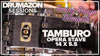 Tamburo 14 x 55 Opera Series Stave Snare Drum Audio Demo By Drumazon feat Rocky Morris [upl. by Salas601]