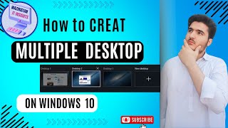 quotHow to Create Multiple Desktops in Windows 10  Organize Your Work Easily  HindiUrdu Tutorialquot [upl. by Purcell]