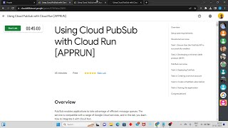 Using Cloud PubSub with Cloud Run APPRUN  Arcade Level 1 Solution [upl. by Eiznekam]