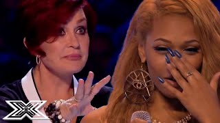 THROWBACK THURSDAY  The Judges Help A Nervous Tamera Foster Through Her Audition  X Factor Global [upl. by Cralg]