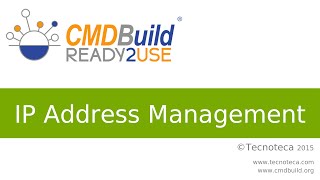 CMDBuild READY2USE IP AddressManagement [upl. by Sallyanne]