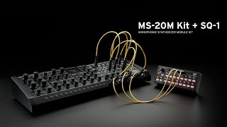 Korg MS20m Monophonic Synthesizer Kit and SQ1 Step Sequencer [upl. by Shirberg]