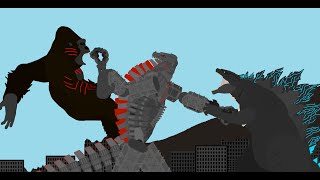 GODZILLA AND KONG VS MECHAGODZILLA FINAL BATTLE   ANIMATION [upl. by Adaval]