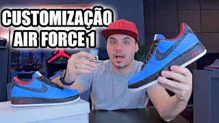 Customização Air Force 1 Travis Scott Air Jordan 4 Cactus Jack [upl. by Eeniffar]