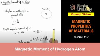 Class 12 Physics  Magnetic Properties  2 Magnetic Moment of Hydrogen Atom  For JEE amp NEET [upl. by Cybil]