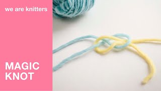 Knitting tutorial  How to join yarn with an invisible magic knot  WAK [upl. by Ayvid]