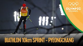 Mens 10km Sprint  Biathlon  PyeongChang 2018 Replays [upl. by Eanwahs]