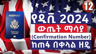 🔴 ዲቪ 2024 ውጤት ማሳያ Confirmation Number ለጠፋባችሁ ማግኛ ቀላል ዘዴ  dv lottery 2024  DV Lottery 2024 Status [upl. by Gillan]