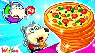 No More Junk Food  Wolfoo Learns Healthy Food Choices With Pizza Towerkids cartoon funny cartoon [upl. by Fritts]