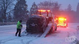 11192024 Mount Shasta CA  Major Winter Storm Begins Snow Plow Clearing I5 Spinout Aftermath [upl. by Ahsitneuq]