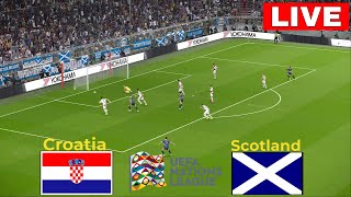 🔴LIVE Croatia vs Scotland  Nations League 2425  Match Live Today [upl. by Lebyram]