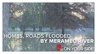 Homes roads flooded by Meramec River [upl. by Jedidiah966]