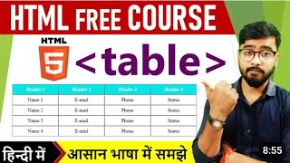 html me table kaise banaye in hindi  how to make table in html Ideaweb9 [upl. by Ynnot]