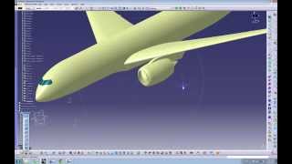 Catia V5 Tutorial  How to design An Aircraft on Catia Boeing 787 Part 3 [upl. by Essilec565]