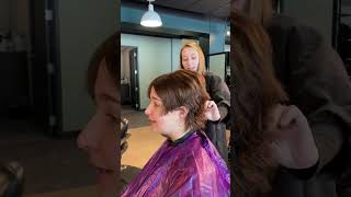 Cosmetology school hair transformation layers haircut  cosmetology salonhair lucyseitz [upl. by Pelmas932]