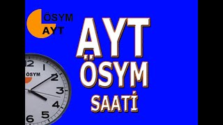 REKLAMSIZ AYT ÖSYM SAATİ 180 DAKİKA kpss yks tyt ales dgs ösym saati ösymsaati [upl. by Assili]