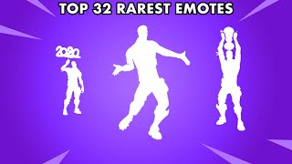 TOP 32 RAREST EMOTES IN FORTNITE August 2024 [upl. by Sigismund]