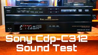 Sony CDPC312M 5 Disc Cd Player Sound Test [upl. by Herbst]