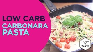 Low Carb Zucchini Pasta  Skinny Carbonara [upl. by Oruntha]