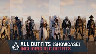 Assassins Creed Unity  All Outfits Including DLCs Showcase FULL HD [upl. by Warga574]