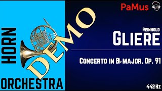 Reinhold Gliere Horn Concerto in B flat major Op 91  orchestra accompaniment 442Hz [upl. by Aletta]