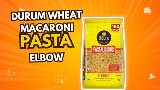 Durum wheat semolina pasta DiSanoPastaliciousElbows Review review essentialproductinsight [upl. by Neelyar777]