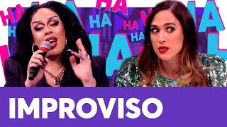 NO TALENTO Gloria Groove e Tata Werneck fazem BATALHA DE RIMAS 😂  Lady Night [upl. by Frankhouse]