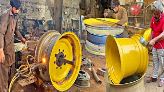 Expert Cut Heavy Equipment Machine Wheel Rim and Recycled Make Harvesters Machine Wheel Rim [upl. by Kreager]