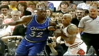 Dennis Rodman locks down Shaq  1996 ECF Game 1 [upl. by Celisse]