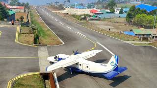 Lukla Airport A day spotting planes in the worlds most dangerous airport  Tenzing Hillary Airport [upl. by Athal]