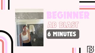 6Minute Beginner Ab Workout  Easy Core Exercises You Can Do Anywhere – No Equipment Needed [upl. by Anatniuq122]