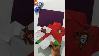 Creating Ronaldos Portugal Jersey with Paper  DIY Football Art [upl. by Bowrah]