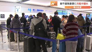 「１時間くらい遅れるとメールが…」大みそかの新千歳空港 雪の影響で発着便に欠航や遅れ [upl. by Childs]