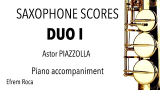 DUO I Astor Piazzolla  Piano accompaniment [upl. by Eiuqnimod538]