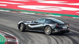 Ferrari F12 Berlinetta on track  Flat out and Powerslides Everywhere [upl. by Nylle]