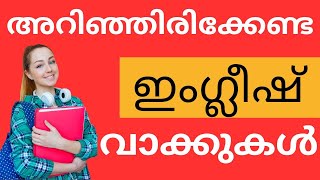 ENGLISH BASICS  GRAMMER  FOR BEGINNERS  250 MOST COMMON ENGLISH WORDS  VOCABULARY  MALAYALAM [upl. by Bowers]