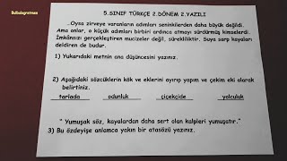 5sınıf türkçe 2dönem 2yazılı soruları Bulbulogretmen 5sınıf türkçe yazılı [upl. by Karyl357]