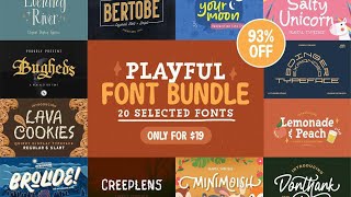 Best Fonts Playful Font Bundle [upl. by Notrub]