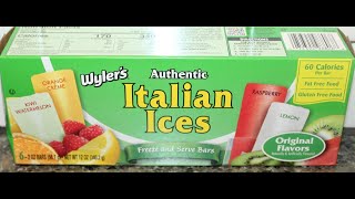 Wyler’s Authentic Italian Ices Original Flavors Kiwi Watermelon Orange Crème Raspberry amp Lemon [upl. by Oilalue]