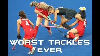 Worst Field Hockey Tackles Ever [upl. by Enelehcim347]