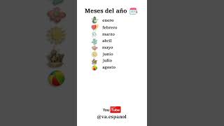 Meses del año Vocabulary in Spanish learnspanish español [upl. by Knight]