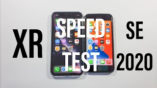 Iphone XR vs Iphone SE 2020 Speed Test [upl. by Azmuh]