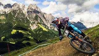 Aaron Gwin ThreePeats in Leogang Winning Run  UCI MTB World Cup 2017 [upl. by Rodrich726]