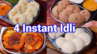 Quick amp Easy Instant Idli Recipe  4 Ways  Perfect Weekend Morning Breakfast with 4 Instant Idli [upl. by Namref787]