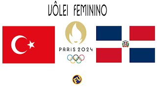 Olimpíadas de Paris 2024 Turquia x Rep Dominicana  Vôlei Feminino [upl. by Gisella481]