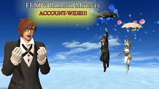 FFXIV Parasol Mounts Account Wide [upl. by Megdal]