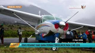 Pesawat Cessna C208 Tergelincir di Landas Pacu [upl. by Ymma433]