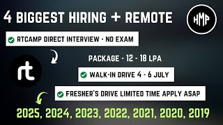 Off campus drive for 2025 2024 2023 2022 batch  No exam direct interview  work from home jobs [upl. by Proctor]